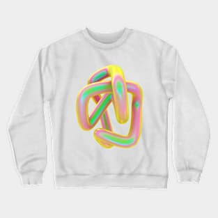 Pastel pink 3D holographic swerl Crewneck Sweatshirt